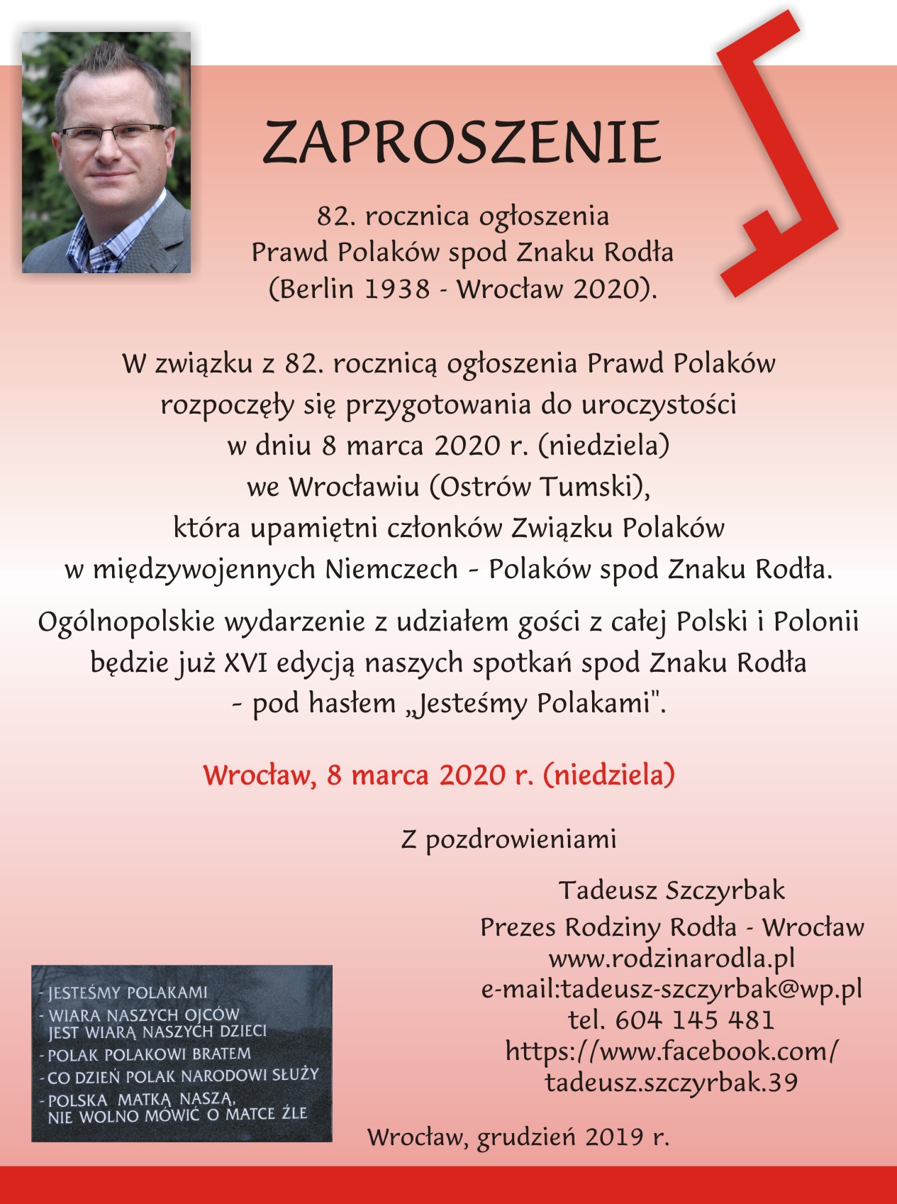 Rodło 2020 - 8 marca 2020 we Wrocławiu